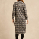 Sahara Abstract Ripple Jersey Bubble Dress In Dove Multi