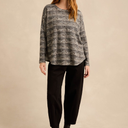 Sahara Abstract Ripple Jersey Boxy Top In Dove Multi