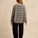 Sahara Abstract Ripple Jersey Boxy Top In Dove Multi