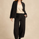 Sahara Stitched Jacquard Jacket In Black And White
