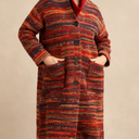 Sahara Artisan Wool Blend Stripe Coat In Multi