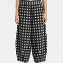 Oska Trousers 6538 Barrel Black With Squares