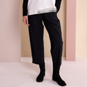 Naya Drawstring Trousers With Tab At Hem In Black
