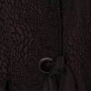 Naya Jacquard Section Coat With Ring Detail In Black And Choko