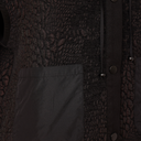 Naya Jacquard Sleeveless Hooded Gilet Top In Black And Choko