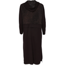 Naya Dress With Hood And Embossed Detailing In Black And Choko