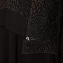 Naya Dress With Hood And Embossed Detailing In Black And Choko