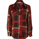 Naya Check Organza Shirt In Clove