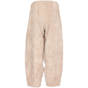 Naya Barrel Shaped Needle Cord Trousers In Stone