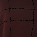 Naya Round Neck Top With Flocking Stitch Detail In Black And Choko