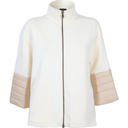 Margittes Jacket In Cream With 3/4 Sleeves And Quilted Cuffs