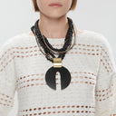 Katerina Vassou Chevalier Horseshoe Necklace In Black And Gold