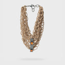 Katerina Vassou Solo Choker Necklace In Latte With Orange Crystals