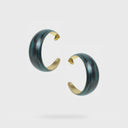 Katerina Vassou Spire Hoop Earrings In Petrol