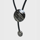 Katerina Vassou Plinth Cord Necklace With Black And Bronze Disc