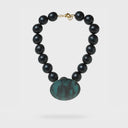 Katerina Vassou Industrial Bead Necklace In Petrol