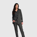 Alembika Soft Relaxed Shirt With Velvet Detail In Grey