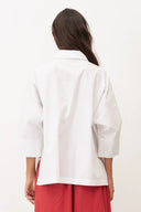 Bize Gavdos Pansy Print Shirt In Cream And Rose