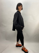 Nu Black Shirt With Organza Trim