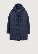 Rosso35 Quilted Jacket With Hood In Navy