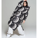 Rain Kiss Half Moon Smiley Rain Poncho In Black/Sand