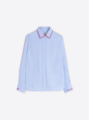 Vilagallo Shirt Isa in Blue/White Stripe