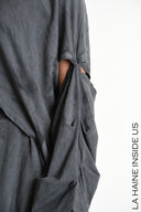La Haine Hooded Sweat Shirt in Grey