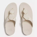 Fitflop Lulu Marbled-Stone Toe-Post Sandals In Paris Beige
