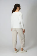 Sahara Ponte Bubble Trouser in Ecru