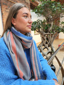 Salisa Stripes Galore Scarf Grey Multi