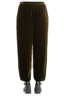 Grizas Velvet  Bubble Trouser In Green