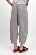Clemente Sopa Trousers Light Grey Linen Bubble Pants