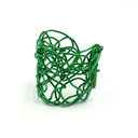 Christina Brampti Short Cord Necklace With Aluminium Wire In Green