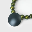 Katerina Vassou Mandisa Necklace In Green/Black Disc