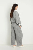 Sahara Crinkle Linen Bubble Trousers In Grey