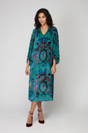 Sahara Winter Paisley Devore Dress Multi