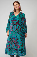 Sahara Winter Paisley Devore Dress Multi