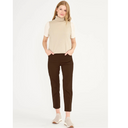 Laurie Piper Regular Crop With Ankle Zip Brown