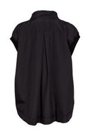 Naya High Neck Zip Waistcoat In Black And White