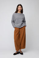 Sahara Merino Rib Detail Jumper In Dove