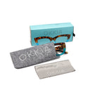 OKKIA Claudia big Cat Eye Reading Glasses In Havana Blue