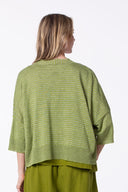 Oska Linen Cardigan in Matcha