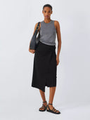 Max Mara Weekend Samovar Black Wrap Skirt
