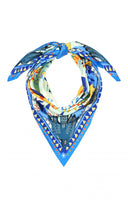 Wild Square Medium Scarf In Blue Wild