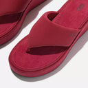 Fitflop Platforms Wedge Toe-Post Sandals In Burnt Berry