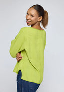 Luukaa Elira Woven Top In Lime
