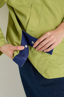 Sahara Showerproof Boxy rain jacket In Lime