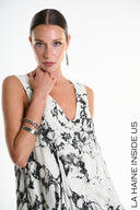 La Haine Asymmetrical Dress in White