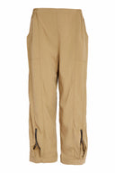 Naya Pull On Trousers With Zip Cuff Hem In Tan