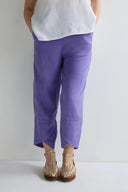 Sahara Linen Tulip Hem Bubble Trouser in Dahlia